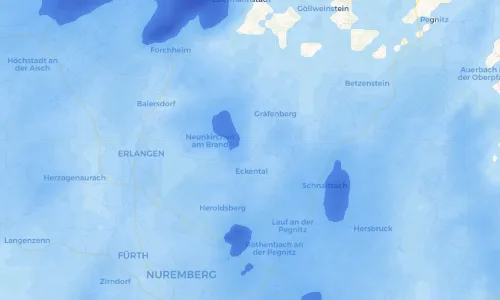 Regenradar Vorschaubild - Aktuelle Niederschläge in Pettensiedel und Umgebung