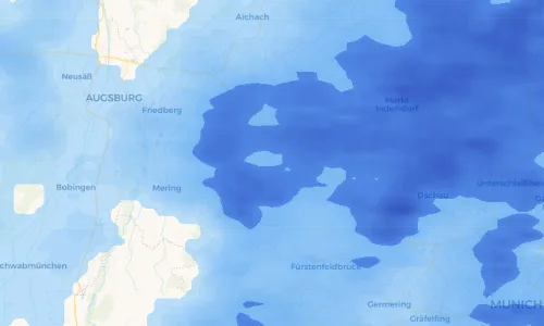 Regenradar Vorschaubild - Aktuelle Niederschläge in Pfaffenhofen an der Glonn und Umgebung