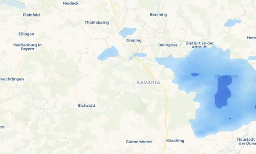 Regenradar Vorschaubild - Aktuelle Niederschläge in Pfahldorf und Umgebung