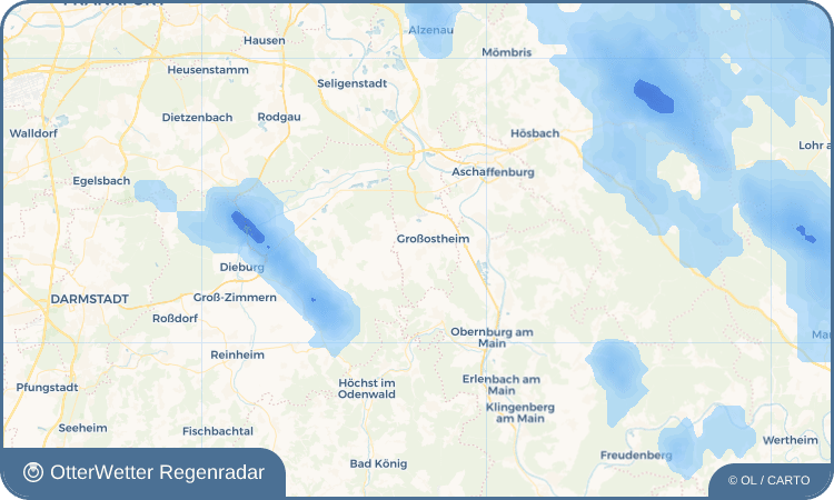 Wetter-Widget-Vorschau mit Vorhersagedaten für Pflaumheim