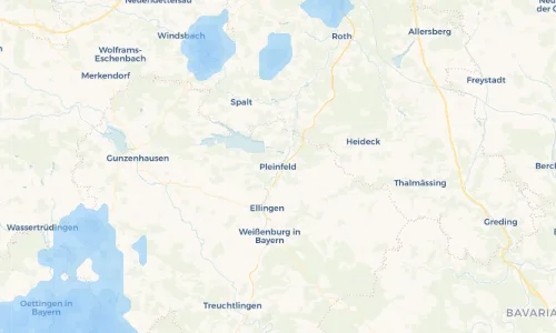Regenradar Vorschaubild - Aktuelle Niederschläge in Pleinfeld und Umgebung