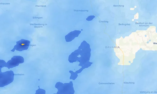 Regenradar Vorschaubild - Aktuelle Niederschläge in Pollenfeld und Umgebung