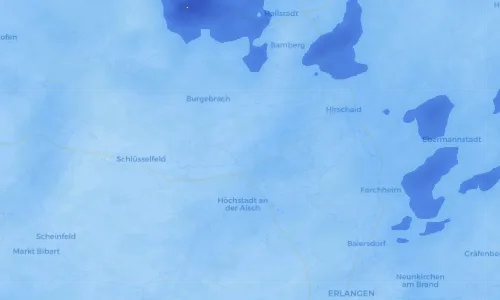 Regenradar Vorschaubild - Aktuelle Niederschläge in Pommersfelden und Umgebung