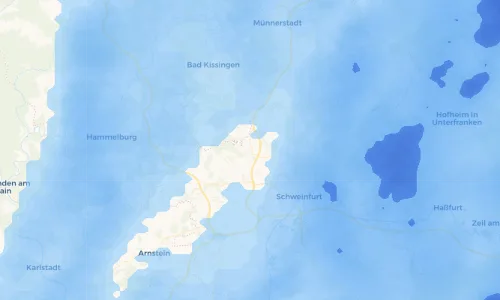 Regenradar Vorschaubild - Aktuelle Niederschläge in Poppenhausen und Umgebung