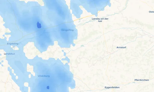 Regenradar Vorschaubild - Aktuelle Niederschläge in Poxau und Umgebung
