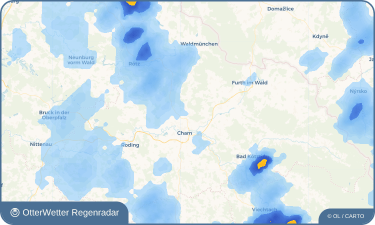 Wetter-Widget-Vorschau mit Vorhersagedaten für Prienzing