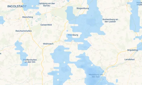 Regenradar Vorschaubild - Aktuelle Niederschläge in Puttenhausen und Umgebung