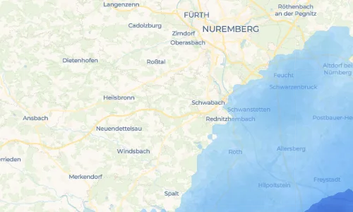 Regenradar Putzenreuth: aktuelle Niederschläge in Putzenreuth und Umgebung, Stand 24. Oktober 2026 um 19:15 Uhr