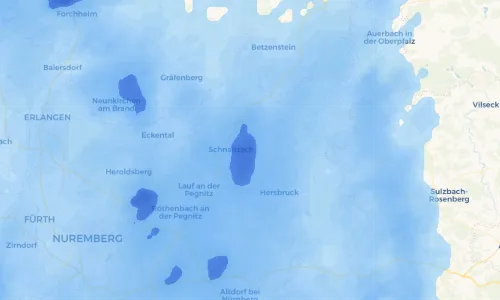 Regenradar Vorschaubild - Aktuelle Niederschläge in Rabenshof und Umgebung