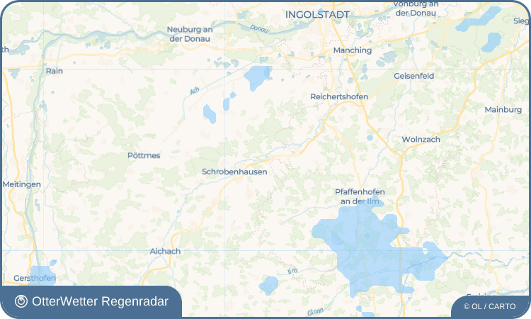 OtterWetter Regenradar-Widget Rachelsbach
