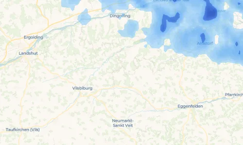 Regenradar Radlkofen: aktuelle Niederschläge in Radlkofen und Umgebung, Stand 28. Oktober 2026 um 6:25 Uhr