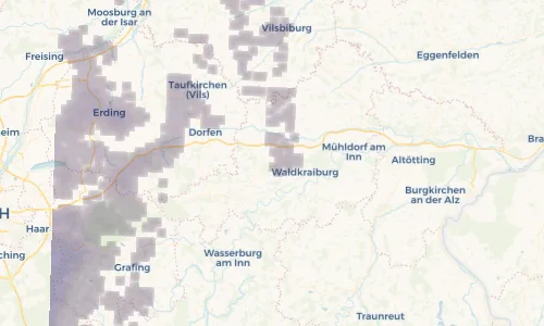 Regenradar Vorschaubild - Aktuelle Niederschläge in Ramering und Umgebung