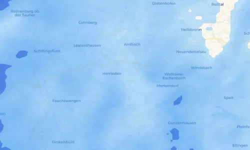 Regenradar Vorschaubild - Aktuelle Niederschläge in Rauenzell und Umgebung