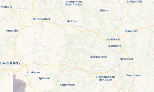 Regenradar Vorschaubild - Aktuelle Niederschläge in Rauhenebrach und Umgebung