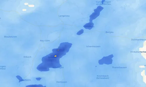 Regenradar Vorschaubild - Aktuelle Niederschläge in Raunertshofen und Umgebung