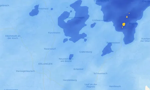 Regenradar Vorschaubild - Aktuelle Niederschläge in Regensberg und Umgebung