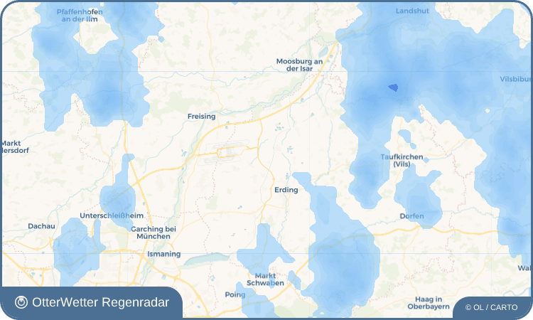 OtterWetter Regenradar-Widget Reisen
