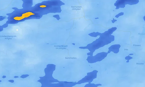 Regenradar Vorschaubild - Aktuelle Niederschläge in Rettenberg und Umgebung