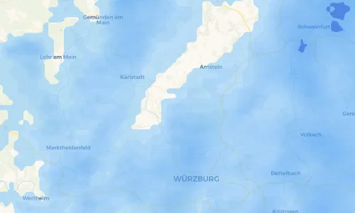 Regenradar Vorschaubild - Aktuelle Niederschläge in Retzstadt und Umgebung