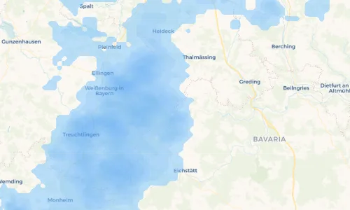 Regenradar Vorschaubild - Aktuelle Niederschläge in Reuth am Wald und Umgebung