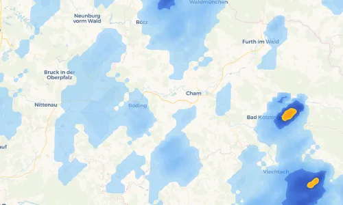 Regenradar Vorschaubild - Aktuelle Niederschläge in Ried am Pfahl und Umgebung