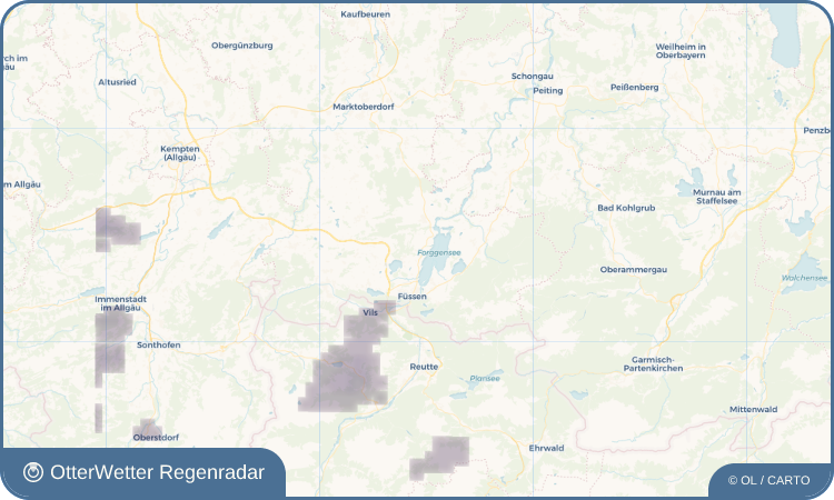 Wetter-Widget-Vorschau mit Vorhersagedaten für Rieden am Forggensee