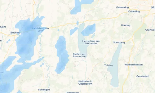 Regenradar Vorschaubild - Aktuelle Niederschläge in Riederau und Umgebung