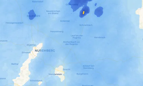 Regenradar Vorschaubild - Aktuelle Niederschläge in Röthenbach an der Pegnitz und Umgebung