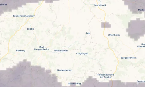 Regenradar Vorschaubild - Aktuelle Niederschläge in Röttingen und Umgebung