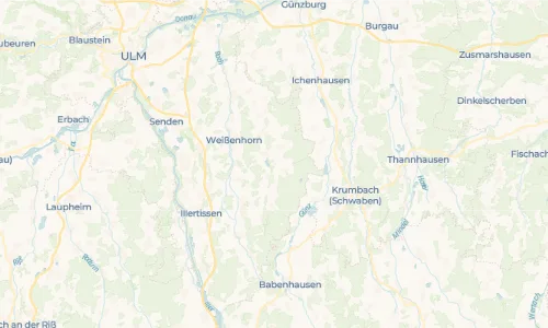 Regenradar Vorschaubild - Aktuelle Niederschläge in Roggenburg und Umgebung