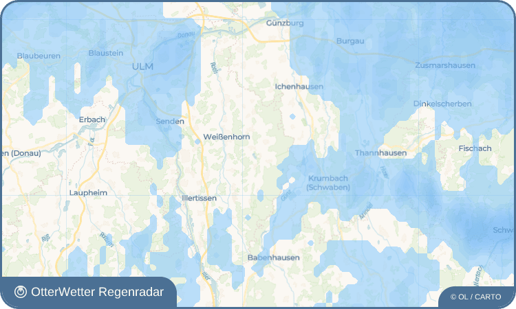 Widget-Vorschau für Roggenburg Wetter-Widget-Vorschau mit Vorhersagedaten für Roggenburg
