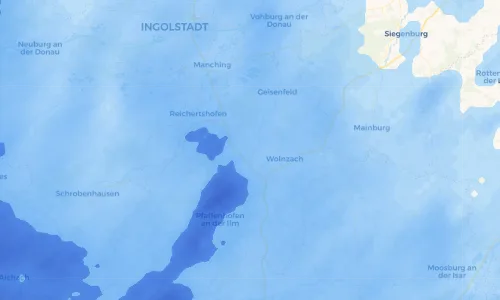 Regenradar Vorschaubild - Aktuelle Niederschläge in Rohrbach an der Ilm und Umgebung