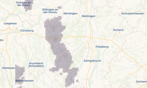 Regenradar Vorschaubild - Aktuelle Niederschläge in Rommelsried und Umgebung