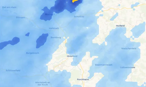 Regenradar Vorschaubild - Aktuelle Niederschläge in Roßdorf am Forst und Umgebung