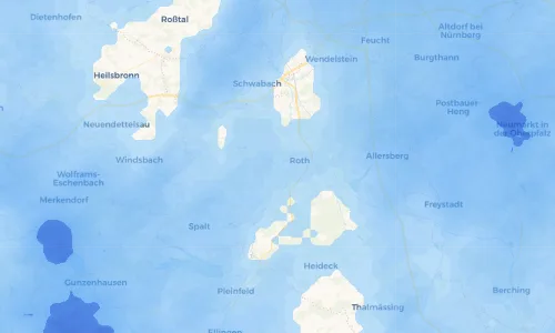 Regenradar Vorschaubild - Aktuelle Niederschläge in Rothaurach und Umgebung