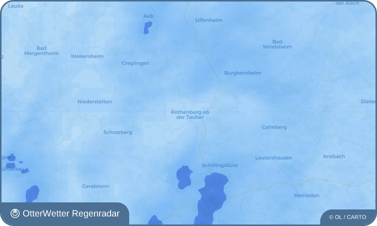 OtterWetter Regenradar-Widget Rothenburg ob der Tauber
