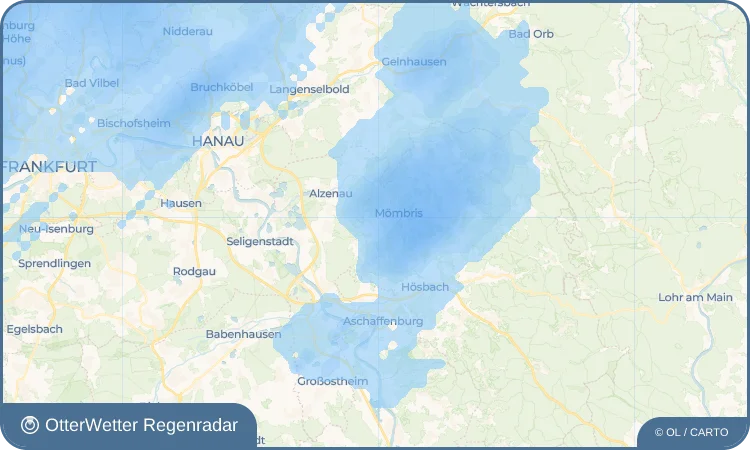 Wetter-Widget-Vorschau mit Vorhersagedaten für Rothengrund