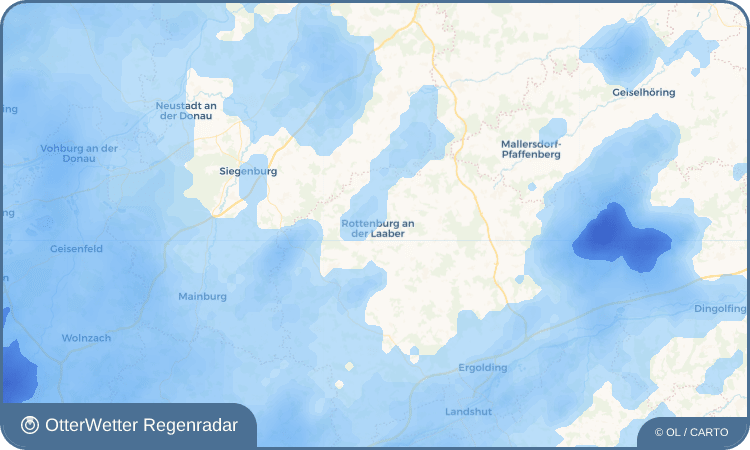 OtterWetter Regenradar-Widget Rottenburg an der Laaber