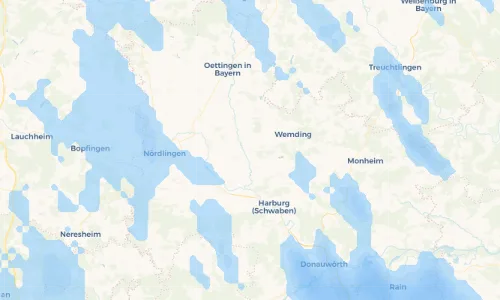 Regenradar Vorschaubild - Aktuelle Niederschläge in Rudelstetten und Umgebung