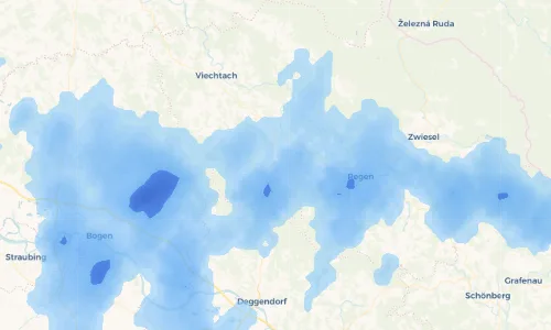 Regenradar Vorschaubild - Aktuelle Niederschläge in Ruhmannsfelden und Umgebung