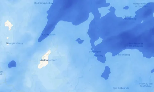 Regenradar Vorschaubild - Aktuelle Niederschläge in Sachsenried und Umgebung