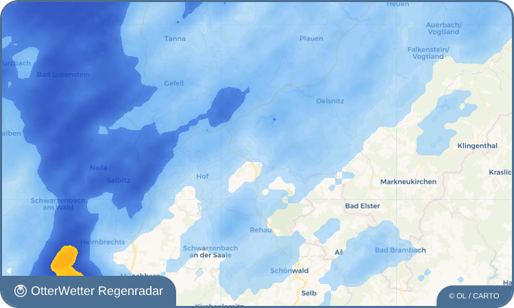 OtterWetter Regenradar-Widget Sachsgrün