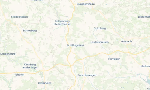 Regenradar-Vorschau: aktuelle Niederschläge in Schillingsfürst und Umgebung