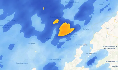 Regenradar Vorschaubild - Aktuelle Niederschläge in Schnaid (vordere) und Umgebung