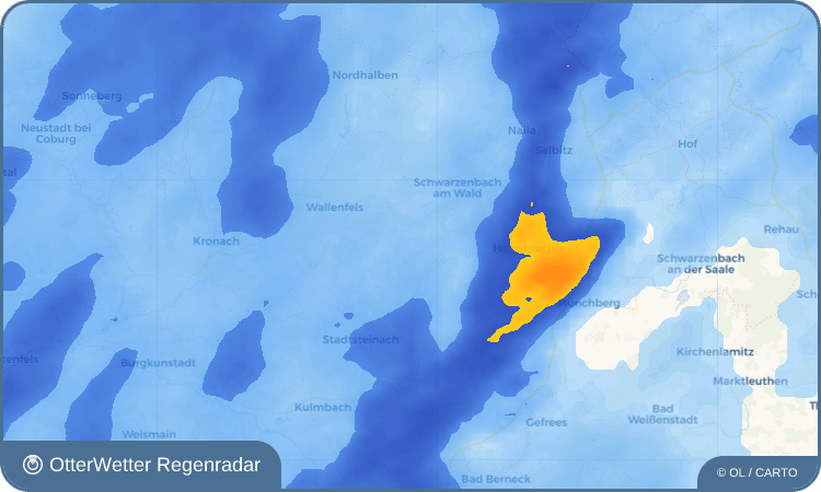 Widget-Vorschau für Schnebes Wetter-Widget-Vorschau mit Vorhersagedaten für Schnebes