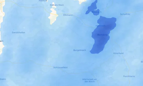 Regenradar Vorschaubild - Aktuelle Niederschläge in Schönbrunn im Steigerwald und Umgebung