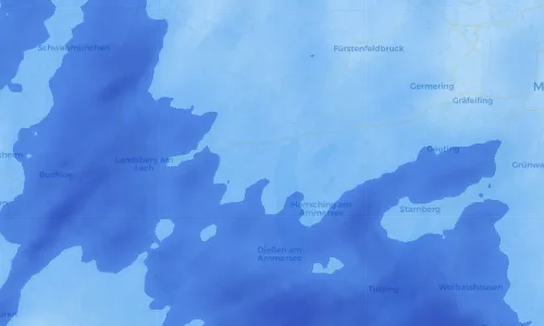 Regenradar Vorschaubild - Aktuelle Niederschläge in Schondorf am Ammersee und Umgebung