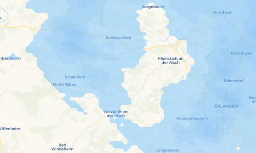 Regenradar Vorschaubild - Aktuelle Niederschläge in Schornweisach und Umgebung