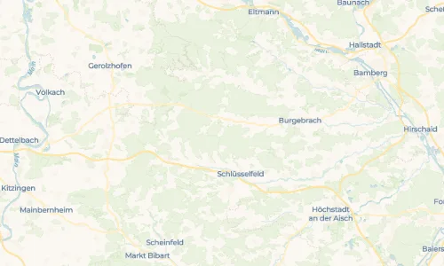 Regenradar Schrappach: aktuelle Niederschläge in Schrappach und Umgebung, Stand 25. Oktober 2026 um 19:50 Uhr