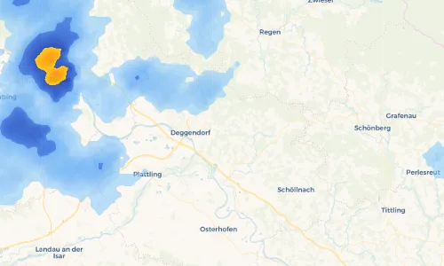 Regenradar Vorschaubild - Aktuelle Niederschläge in Schützing und Umgebung